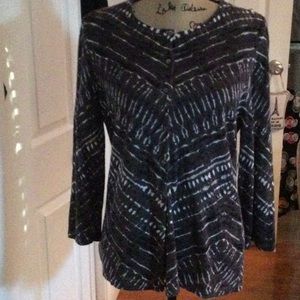 Grey and white cardigan sweater